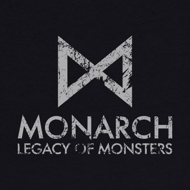 Monarch: Legacy of Monsters titles (white & weathered) by GraphicGibbon